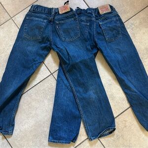 Levi's Men's Dark Blue Straight-Leg Jeans (Two Pairs ) 505 12 Reg 26 x 26